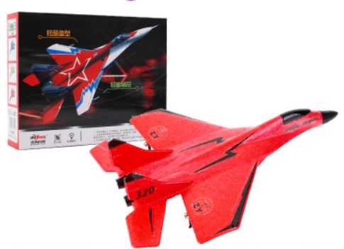 Zhiyang MiG 320 Remote Control Fighter MiG 530 Rechargeable Model Aircraft Ground Stand Luminous Remote Control Glider