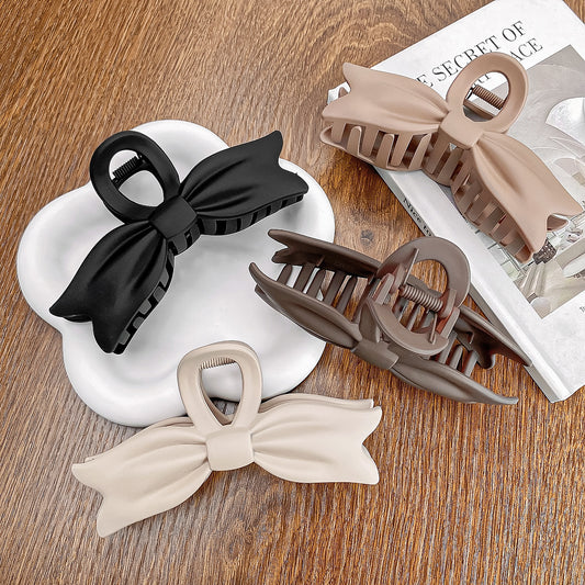 Bofeiya Super Large Bow Hair Clip Hair Volume More Hair Grip Back Head Updo Light Luxury Shark Hair Clip Hair Accessories Wholesale